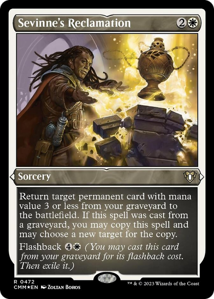 Sevinne's Reclamation (Foil Etched) [Commander Masters] | Dumpster Cat Games