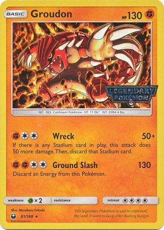 Groudon (81/168) (Cosmos Holo GameStop Promo) [Sun & Moon: Celestial Storm] | Dumpster Cat Games
