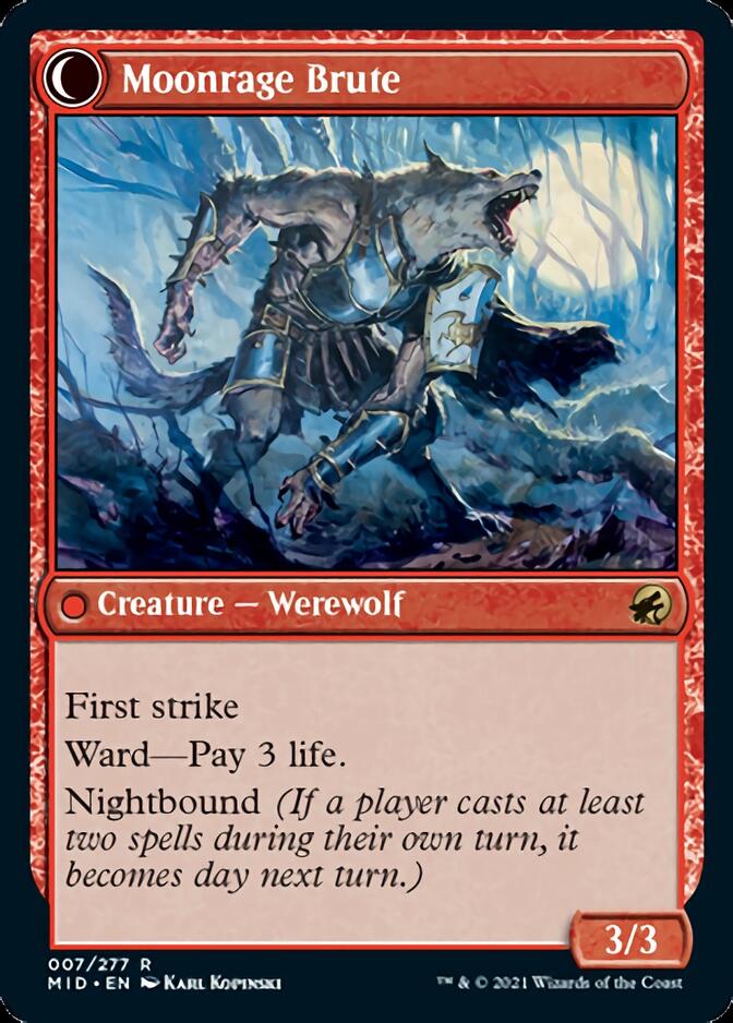 Brutal Cathar // Moonrage Brute [Innistrad: Midnight Hunt] | Dumpster Cat Games