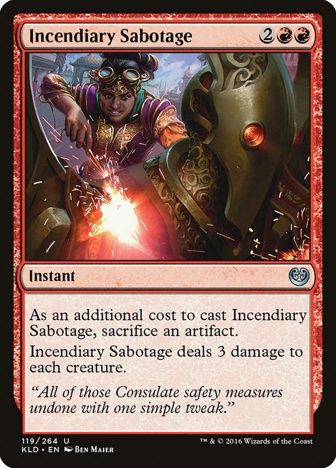 Incendiary Sabotage [Kaladesh] | Dumpster Cat Games