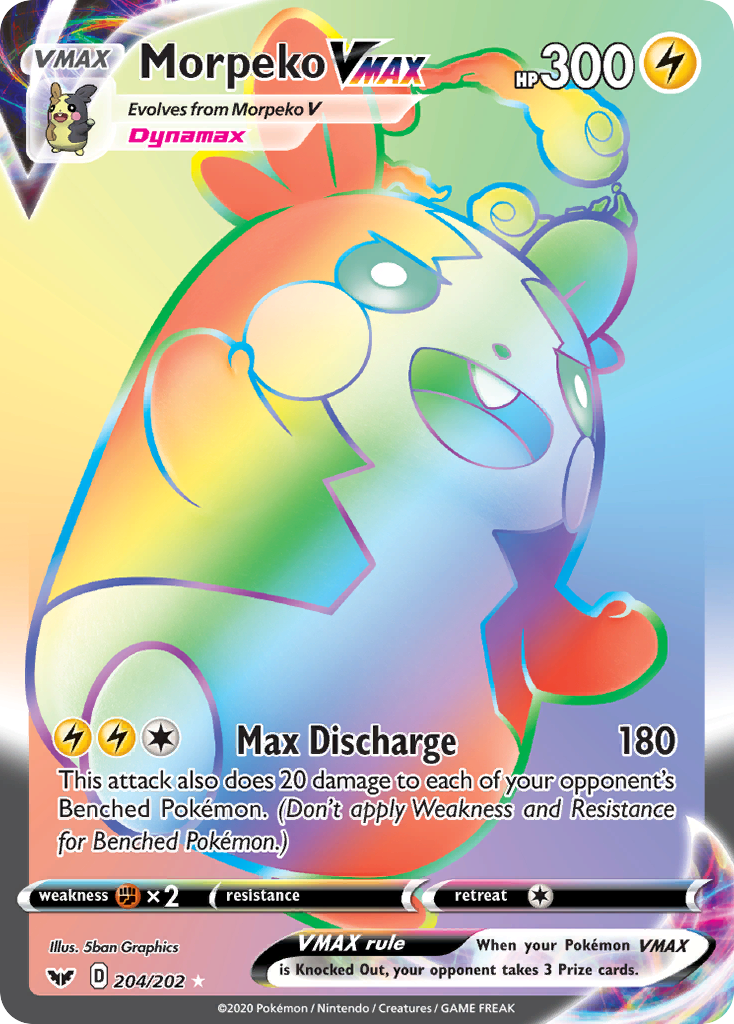 Morpeko VMAX (204/202) [Sword & Shield: Base Set] | Dumpster Cat Games
