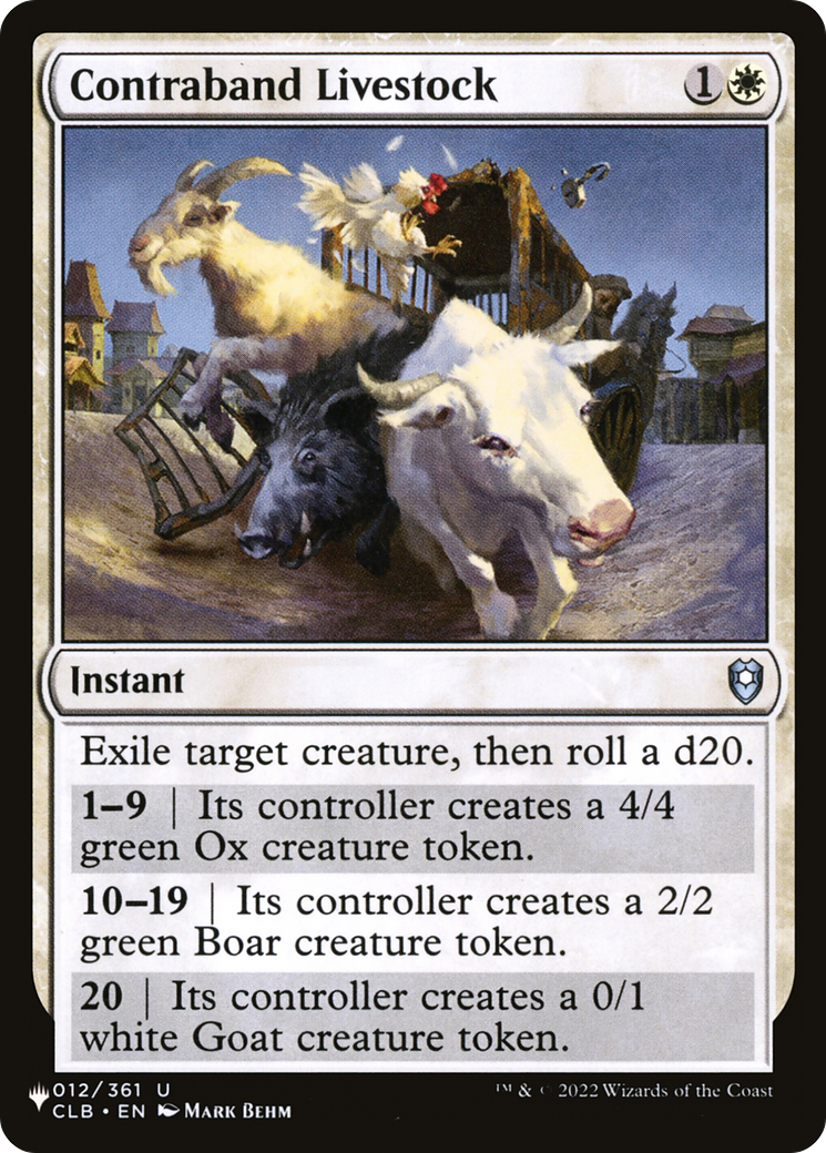 Contraband Livestock [The List] | Dumpster Cat Games