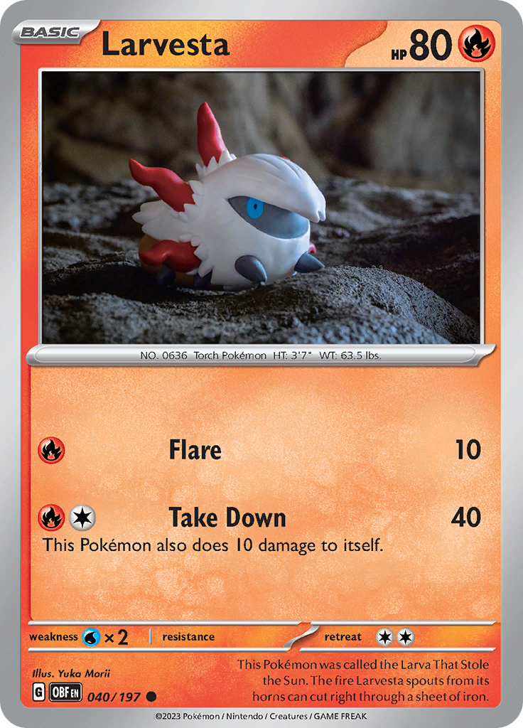 Larvesta (040/197) [Scarlet & Violet: Obsidian Flames] | Dumpster Cat Games
