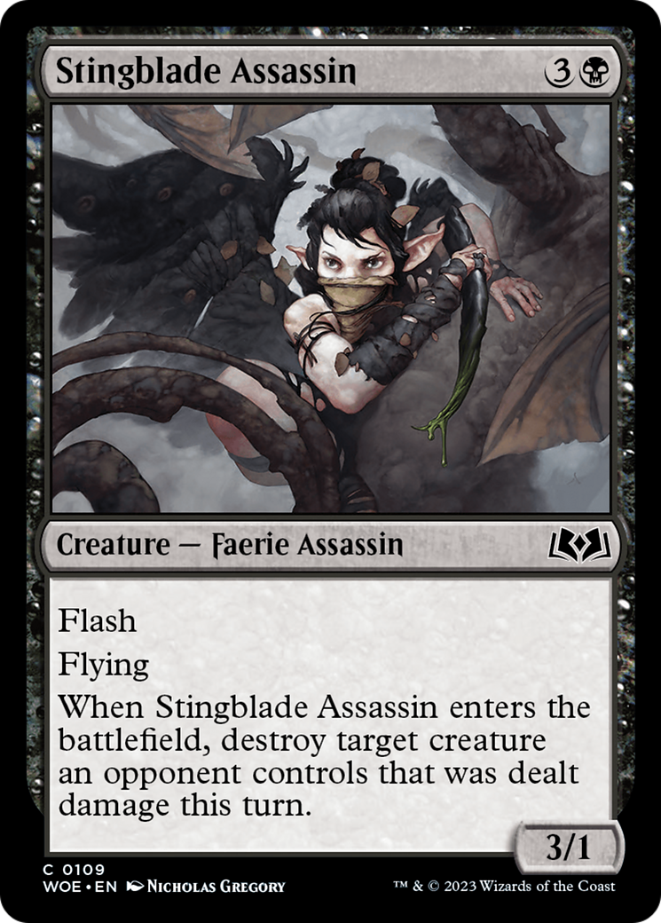 Stingblade Assassin [Wilds of Eldraine] | Dumpster Cat Games