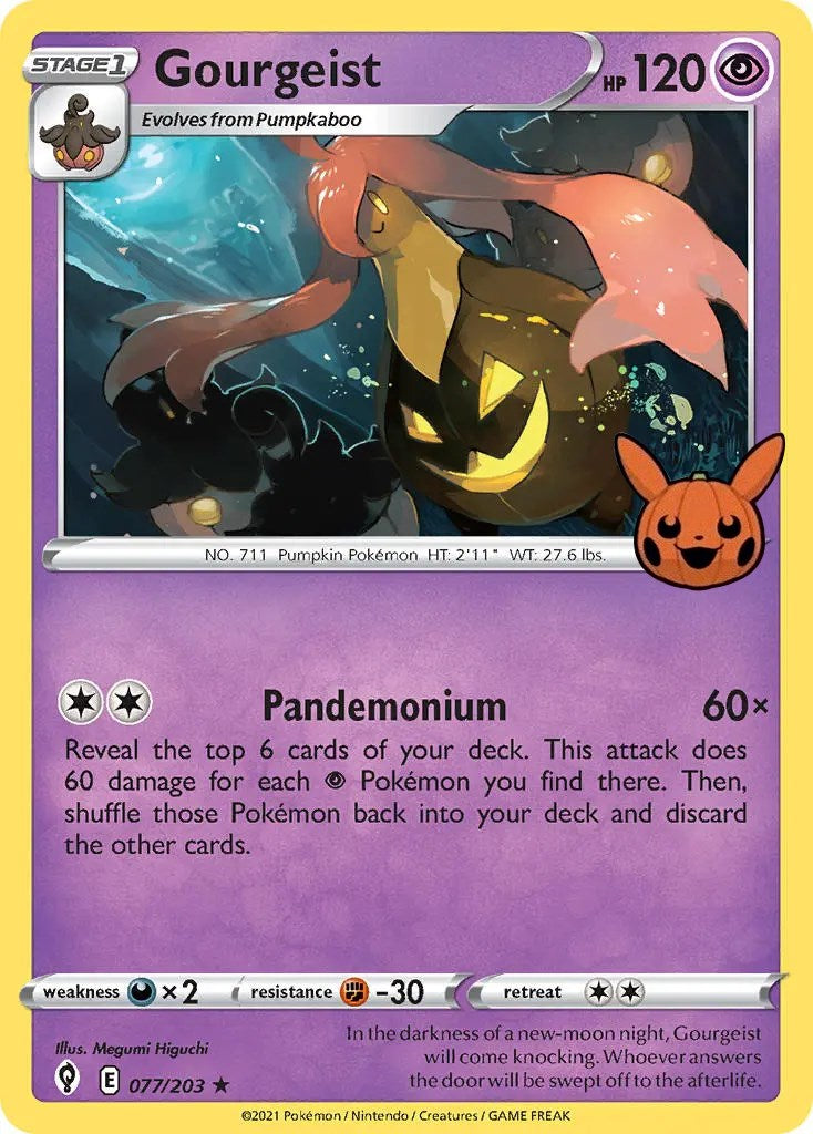 Gourgeist (077/203) [Trick or Trade] | Dumpster Cat Games