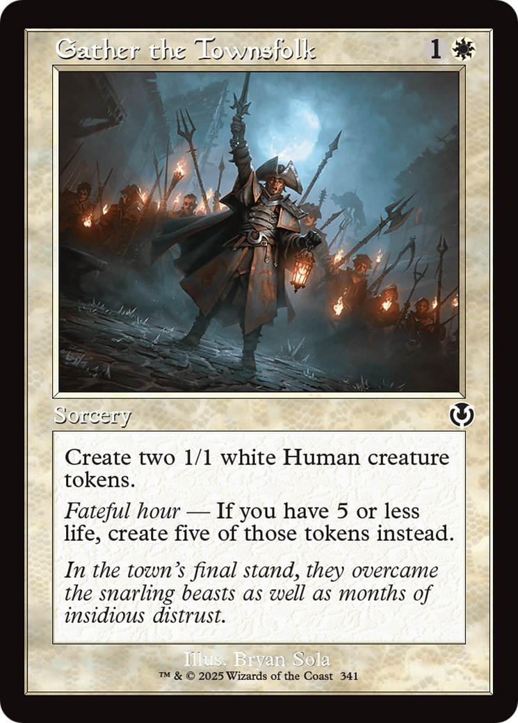 Gather the Townsfolk (Retro Frame) [Innistrad Remastered] | Dumpster Cat Games