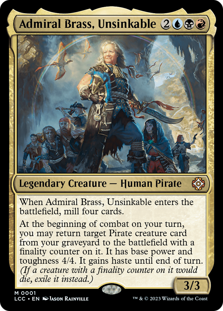 Admiral Brass, Unsinkable [The Lost Caverns of Ixalan Commander] | Dumpster Cat Games