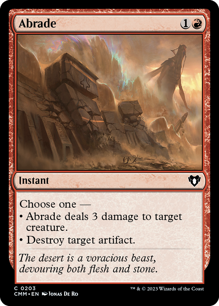 Abrade [Commander Masters] | Dumpster Cat Games