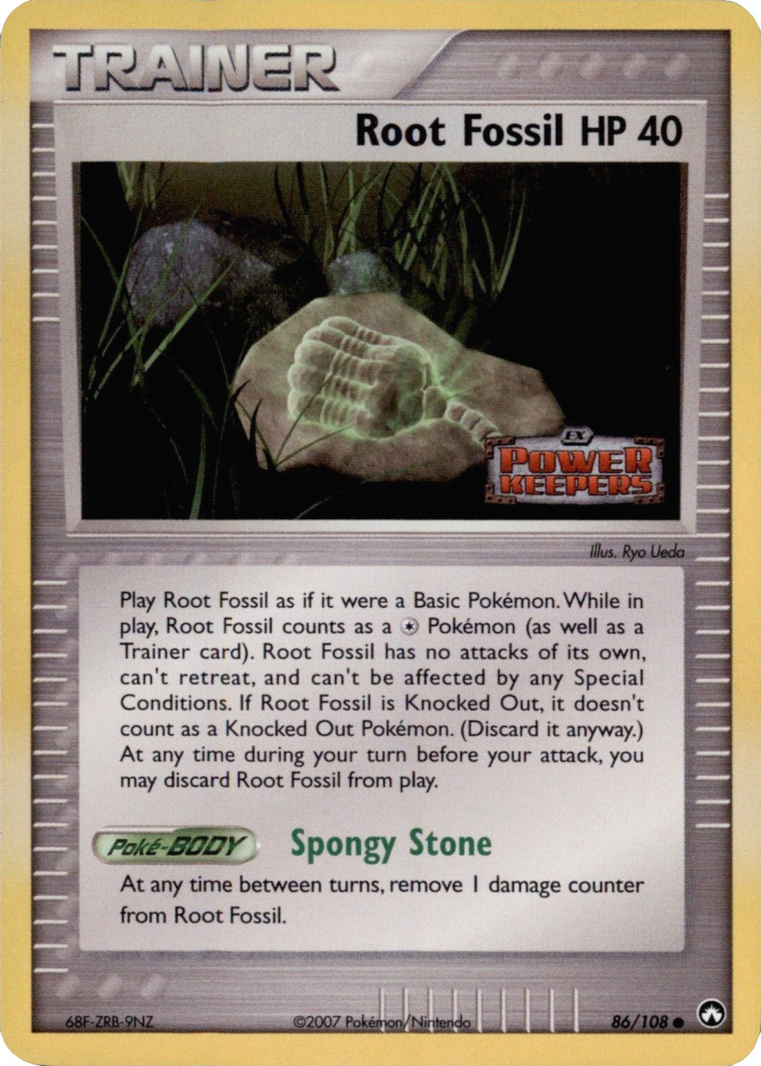 Root Fossil (86/108) (Stamped) [EX: Power Keepers] | Dumpster Cat Games