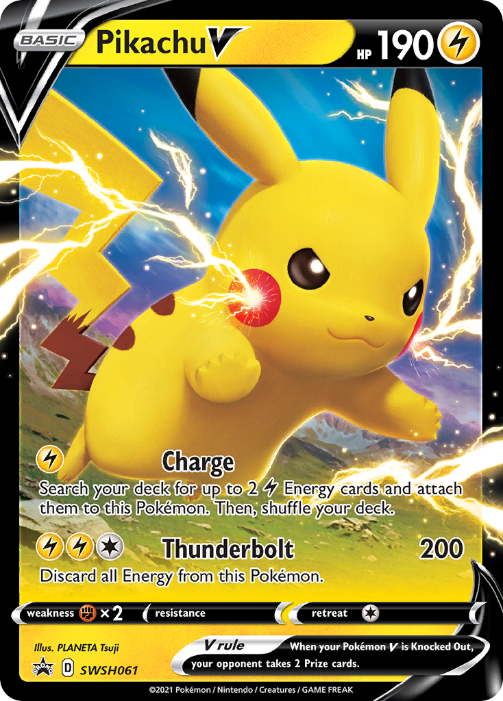 Pikachu V (SWSH061) [Sword & Shield: Black Star Promos] | Dumpster Cat Games
