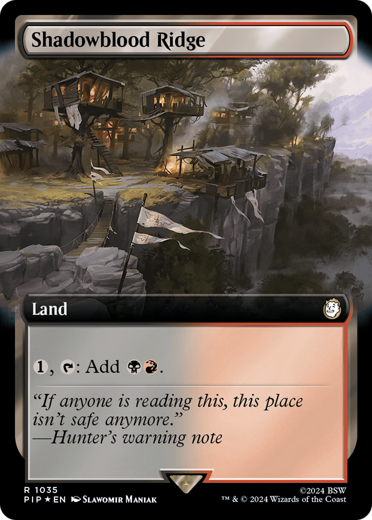 Shadowblood Ridge (Extended Art) (Surge Foil) [Fallout] | Dumpster Cat Games