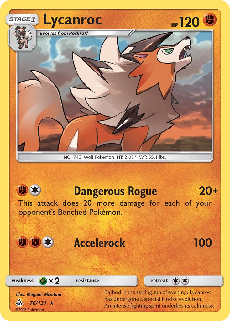 Lycanroc (76/131) (Theme Deck Exclusive) [Sun & Moon: Forbidden Light] | Dumpster Cat Games