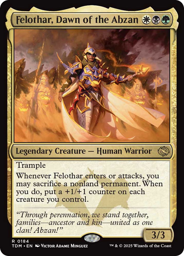 Felothar, Dawn of the Abzan [Tarkir: Dragonstorm] | Dumpster Cat Games