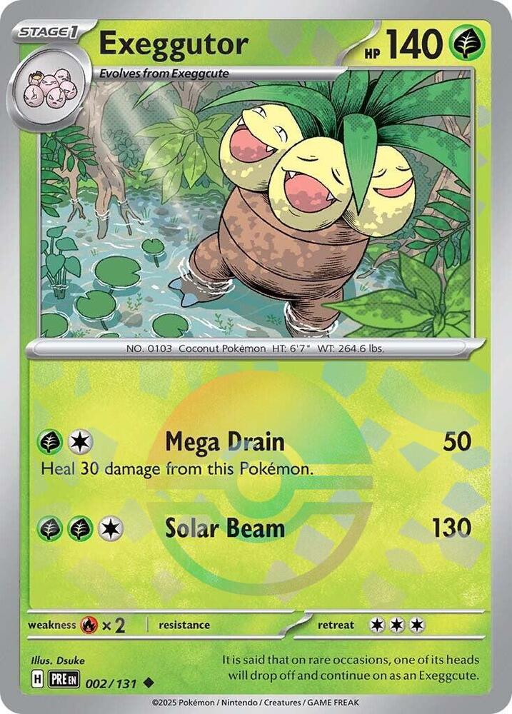Exeggutor (002/131) (Poke Ball Pattern) [Scarlet & Violet: Prismatic Evolutions] | Dumpster Cat Games