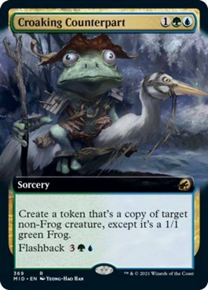 Croaking Counterpart (Extended Art) [Innistrad: Midnight Hunt] | Dumpster Cat Games