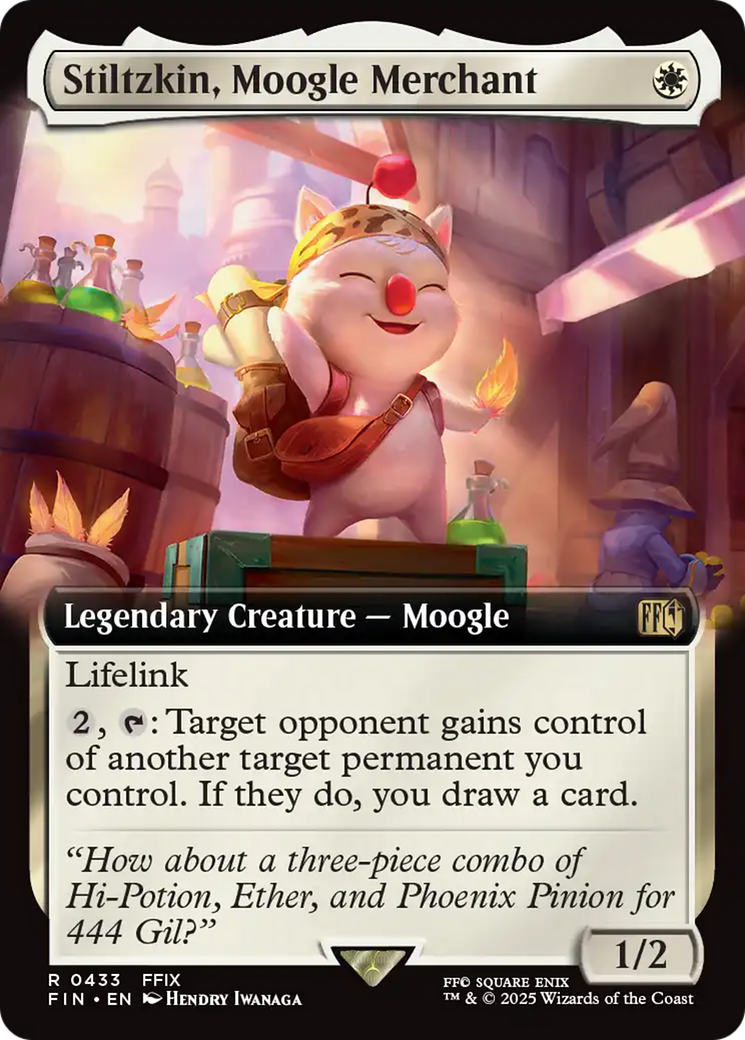 Stiltzkin, Moogle Merchant (Extended Art) [FINAL FANTASY] | Dumpster Cat Games