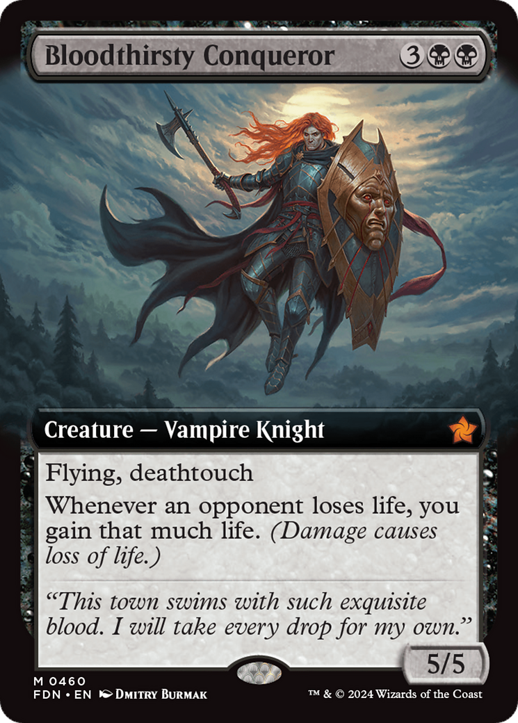 Bloodthirsty Conqueror (Extended Art) [Foundations] | Dumpster Cat Games