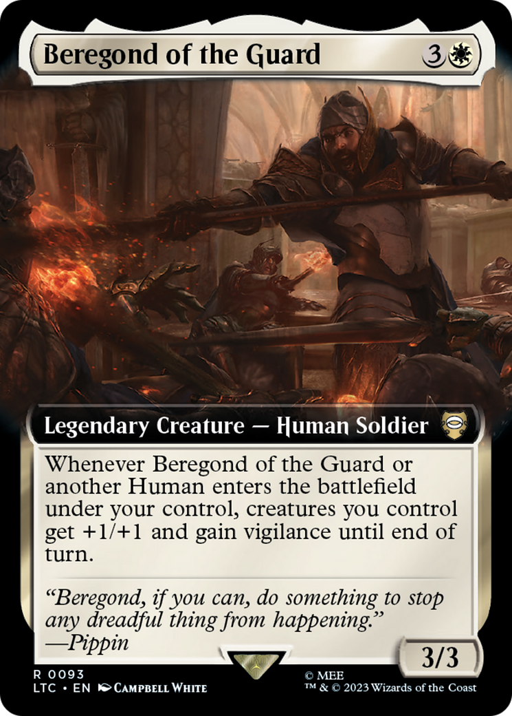 Beregond of the Guard (Extended Art) [The Lord of the Rings: Tales of Middle-Earth Commander] | Dumpster Cat Games