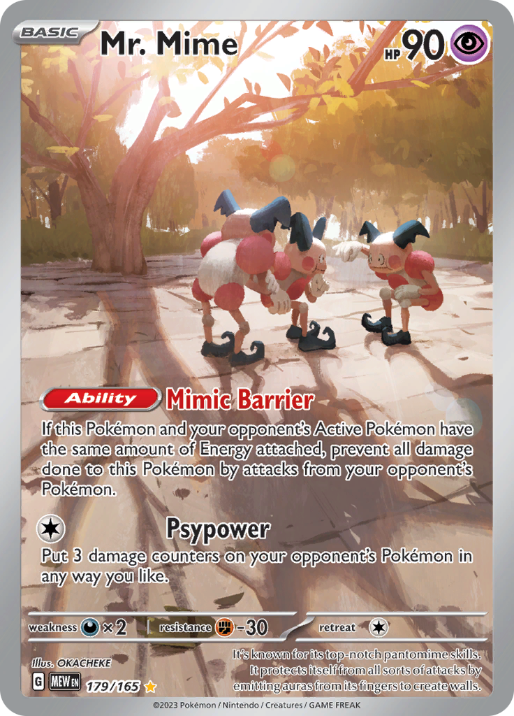 Mr. Mime (179/165) [Scarlet & Violet 151] | Dumpster Cat Games