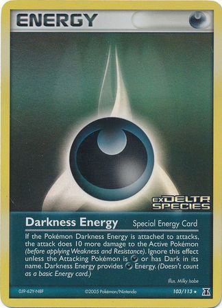 Darkness Energy (103/113) (Stamped) [EX: Delta Species] | Dumpster Cat Games