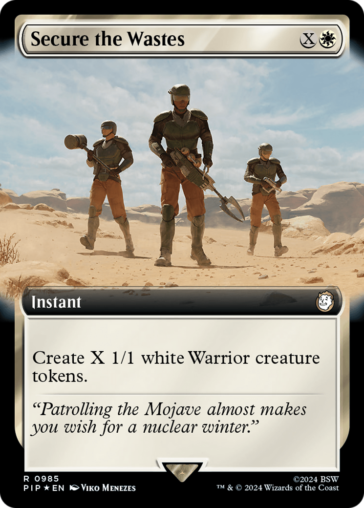 Secure the Wastes (Extended Art) (Surge Foil) [Fallout] | Dumpster Cat Games