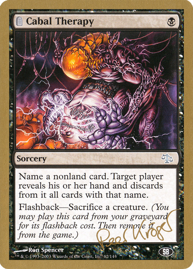 Cabal Therapy (Peer Kroger) (SB) [World Championship Decks 2003] | Dumpster Cat Games