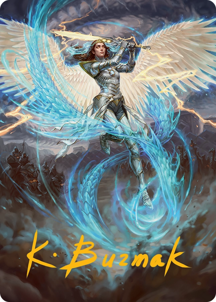 Elspeth, Storm Slayer Art Card (49/54) [Tarkir: Dragonstorm Art Series] | Dumpster Cat Games
