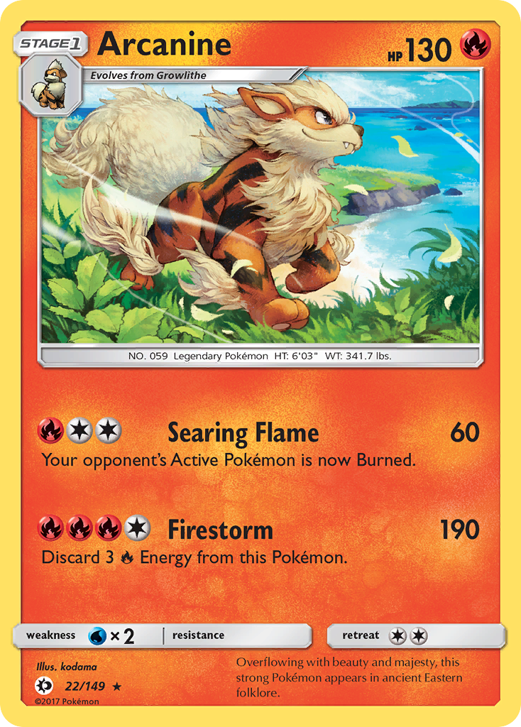Arcanine (22/149) [Sun & Moon: Base Set] | Dumpster Cat Games