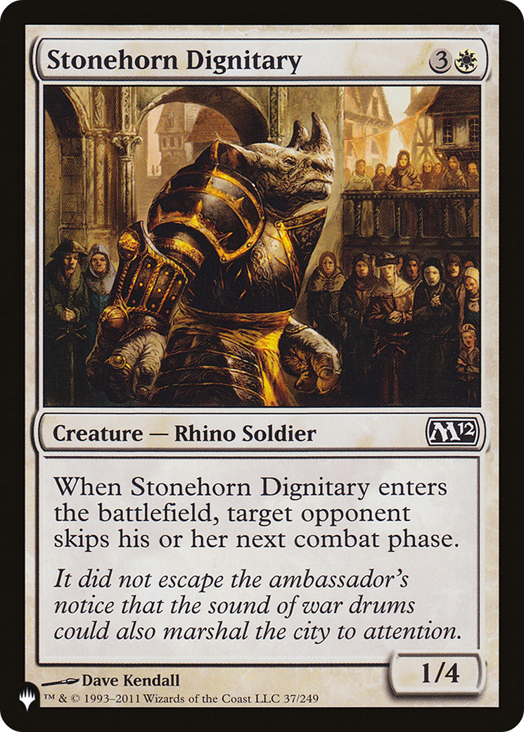 Stonehorn Dignitary [The List] | Dumpster Cat Games