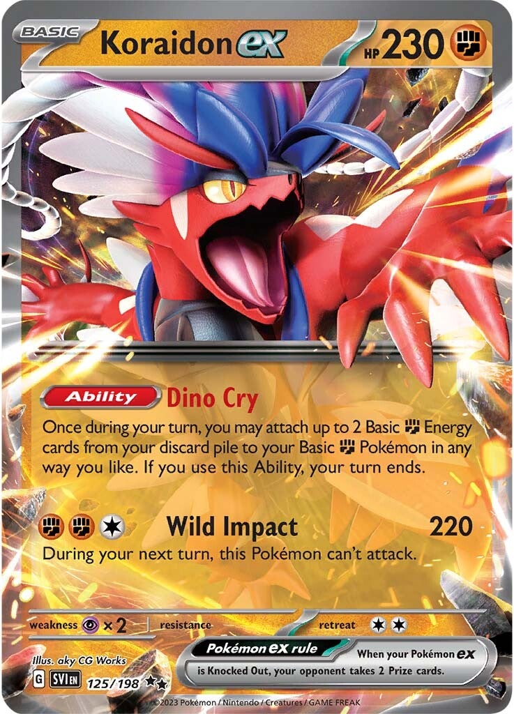 Koraidon ex (125/198) [Scarlet & Violet: Base Set] | Dumpster Cat Games