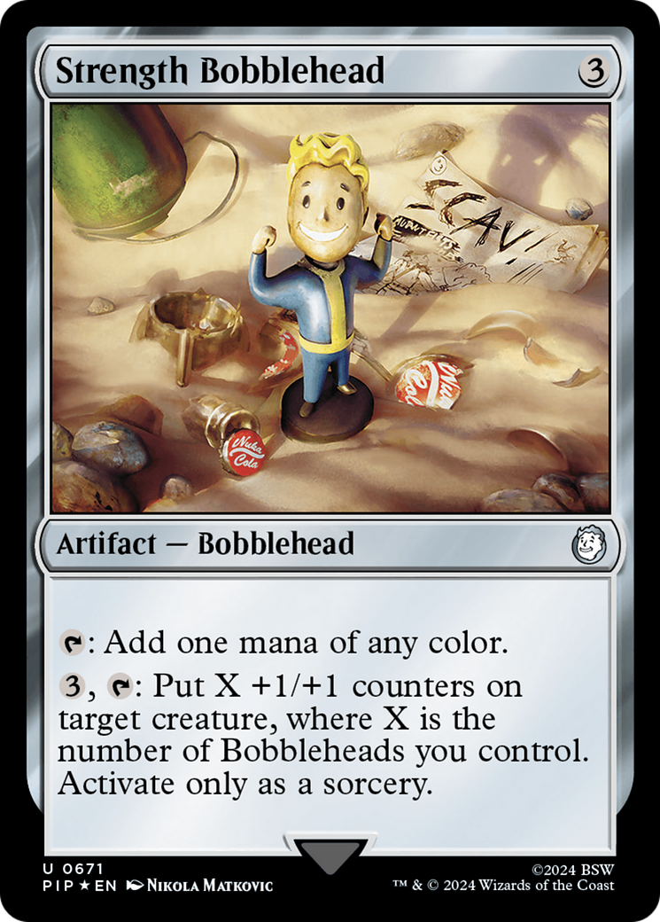 Strength Bobblehead (Surge Foil) [Fallout] | Dumpster Cat Games