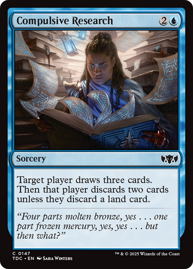 Compulsive Research [Tarkir: Dragonstorm Commander] | Dumpster Cat Games