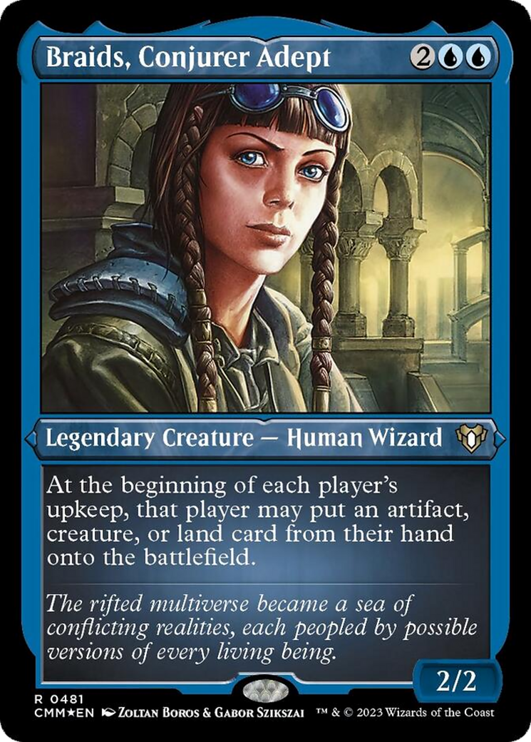 Braids, Conjurer Adept (Foil Etched) [Commander Masters] | Dumpster Cat Games
