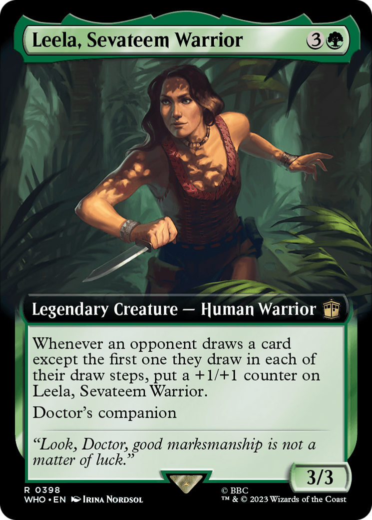 Leela, Sevateem Warrior (Extended Art) [Doctor Who] | Dumpster Cat Games