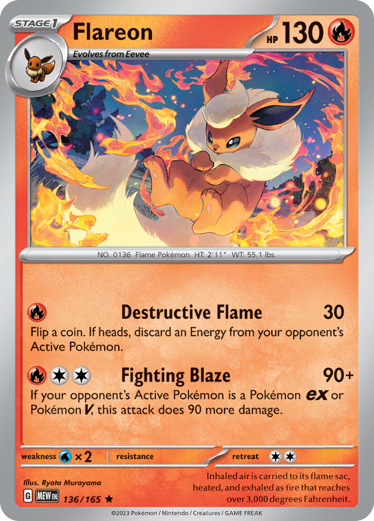 Flareon (136/165) [Scarlet & Violet 151] | Dumpster Cat Games