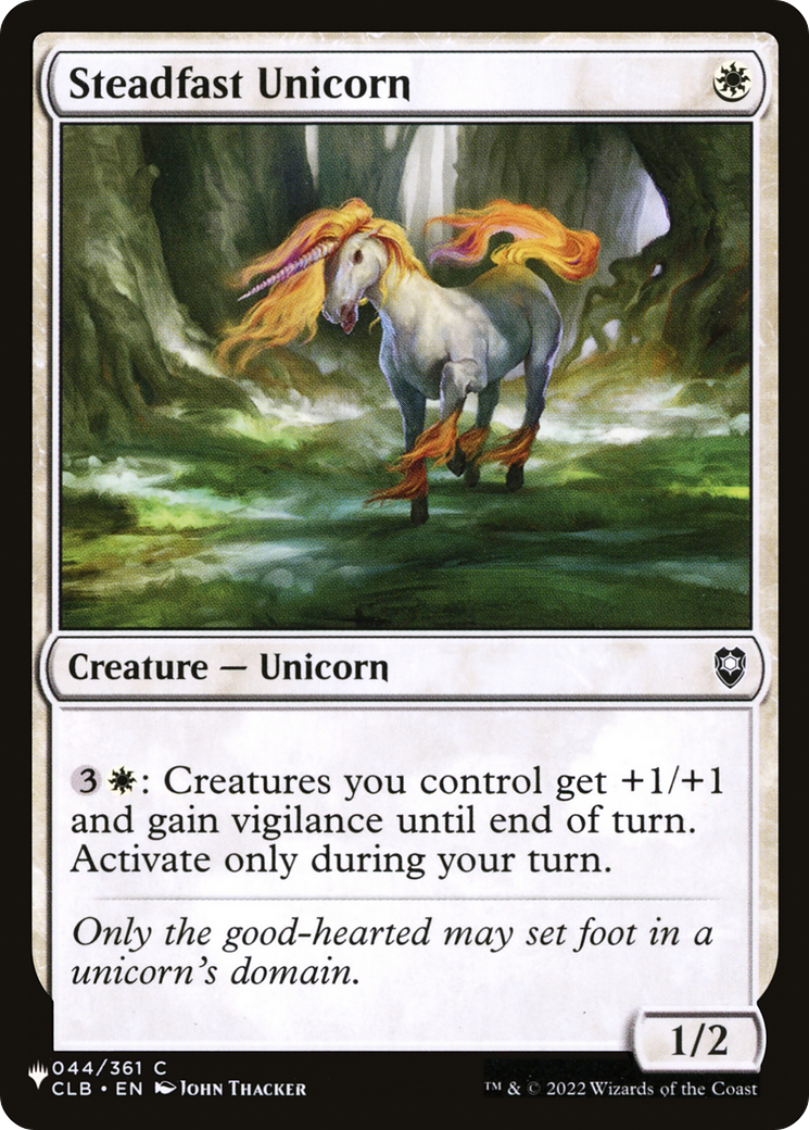 Steadfast Unicorn [The List] | Dumpster Cat Games
