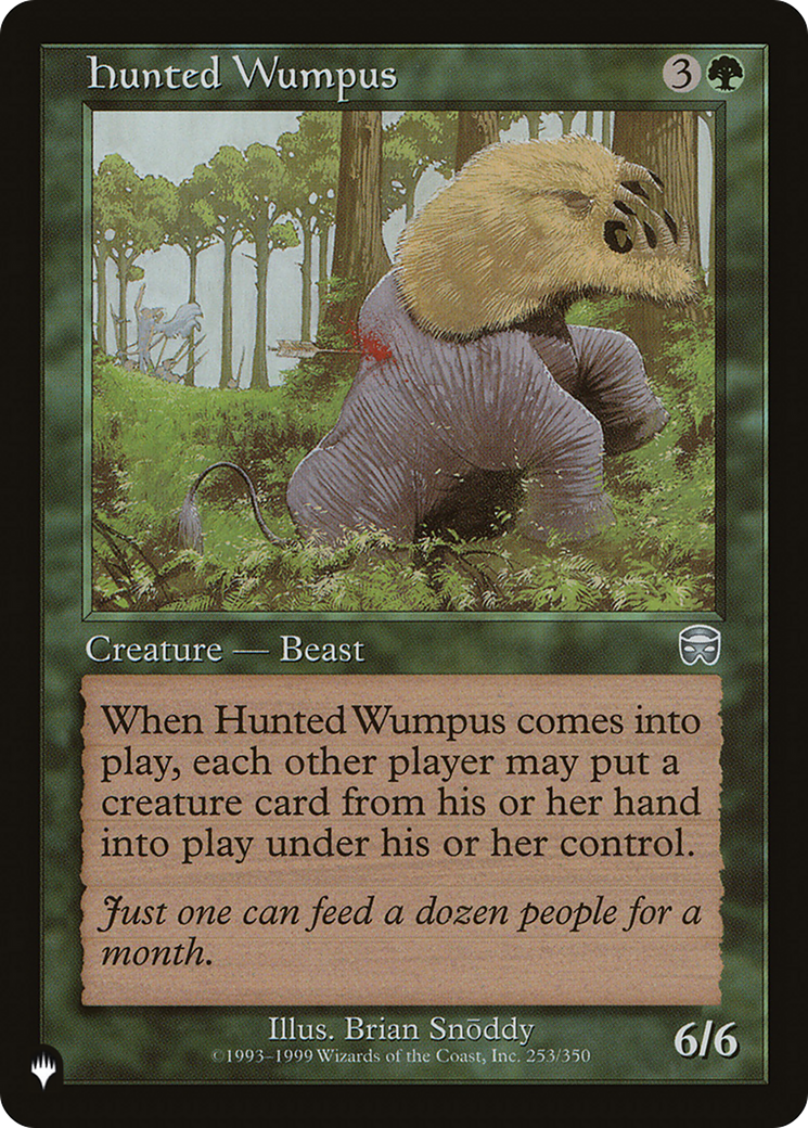 Hunted Wumpus [The List] | Dumpster Cat Games
