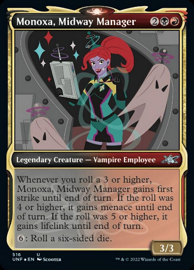 Monoxa, Midway Manager (Showcase) (Galaxy Foil) [Unfinity] | Dumpster Cat Games
