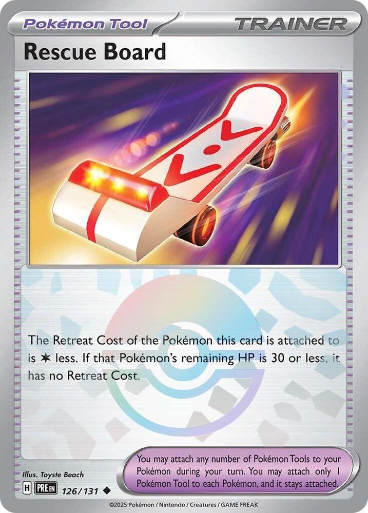 Rescue Board (126/131) (Poke Ball Pattern) [Scarlet & Violet: Prismatic Evolutions] | Dumpster Cat Games
