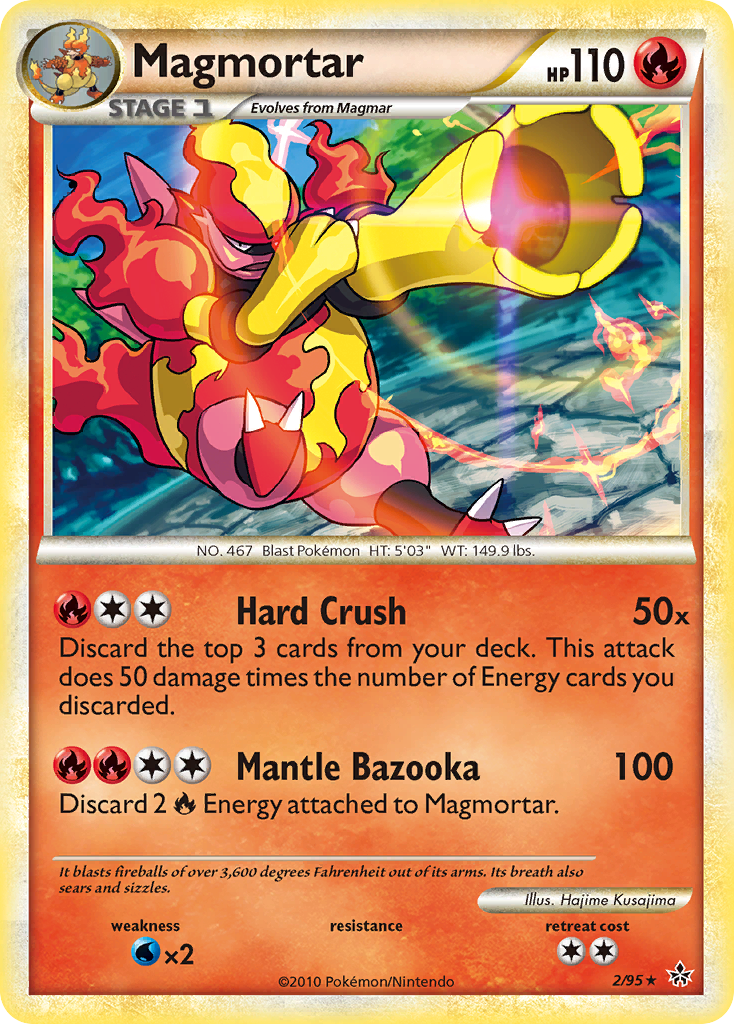 Magmortar (2/95) [HeartGold & SoulSilver: Unleashed] | Dumpster Cat Games
