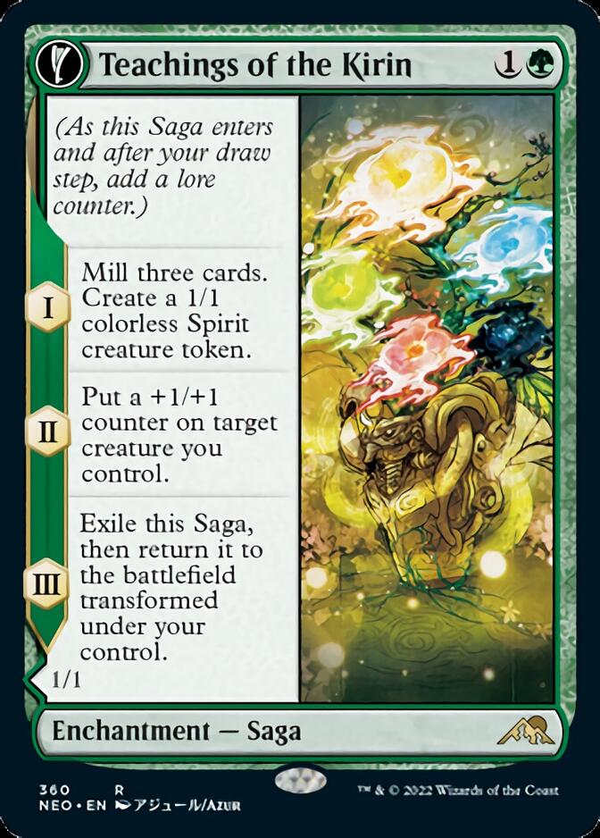 Teachings of the Kirin // Kirin-Touched Orochi (Showcase Soft Glow) [Kamigawa: Neon Dynasty] | Dumpster Cat Games