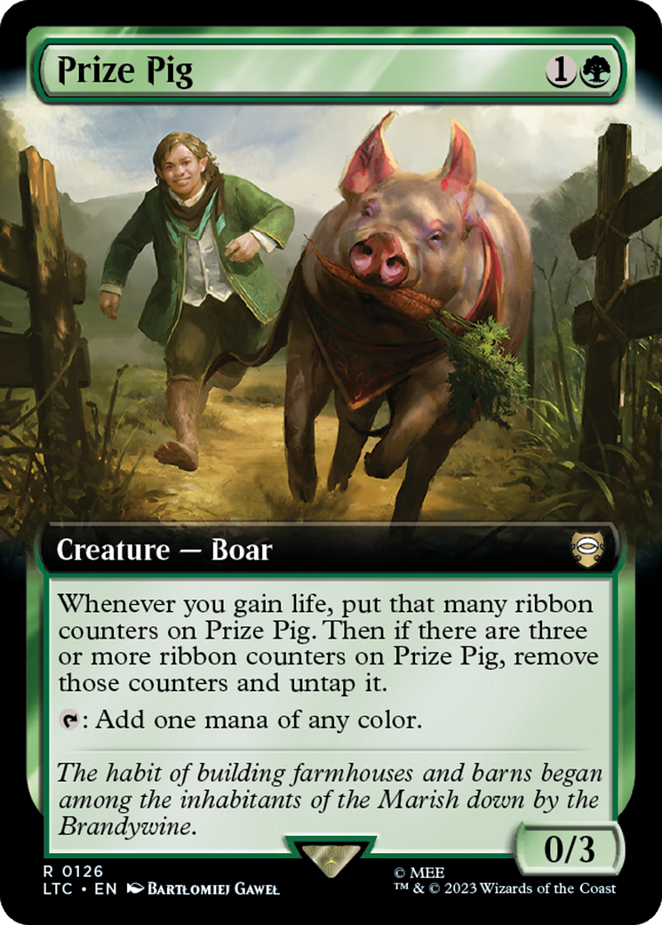 Prize Pig (Extended Art) [The Lord of the Rings: Tales of Middle-Earth Commander] | Dumpster Cat Games