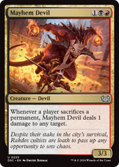 Mayhem Devil [Duskmourn: House of Horror Commander] | Dumpster Cat Games