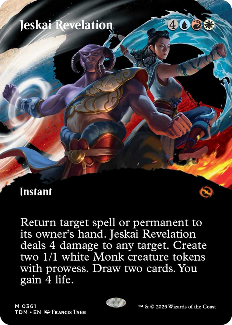 Jeskai Revelation (Borderless) [Tarkir: Dragonstorm] | Dumpster Cat Games