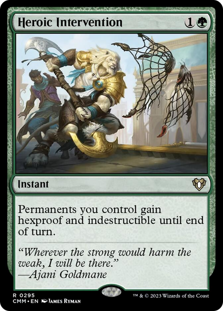 Heroic Intervention [Commander Masters] | Dumpster Cat Games