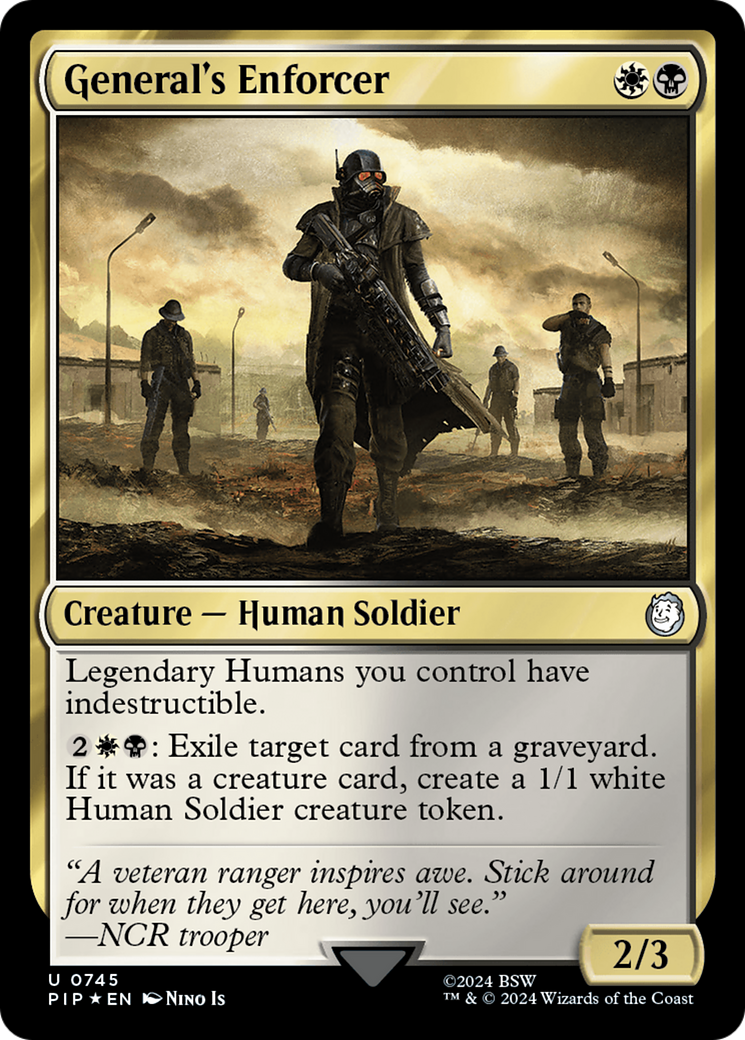General's Enforcer (Surge Foil) [Fallout] | Dumpster Cat Games