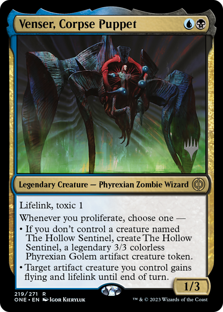 Venser, Corpse Puppet (Promo Pack) [Phyrexia: All Will Be One Promos] | Dumpster Cat Games