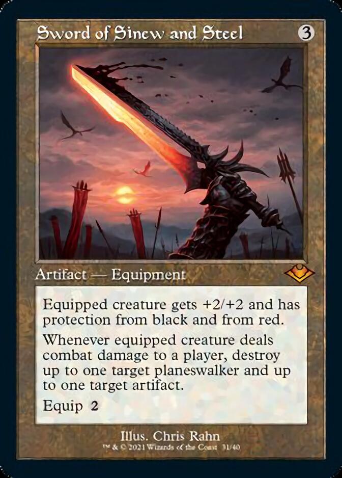 Sword of Sinew and Steel (Retro) [Modern Horizons] | Dumpster Cat Games