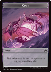 Copy // Dragon (0014) Double-Sided Token [Tarkir: Dragonstorm Commander Tokens] | Dumpster Cat Games