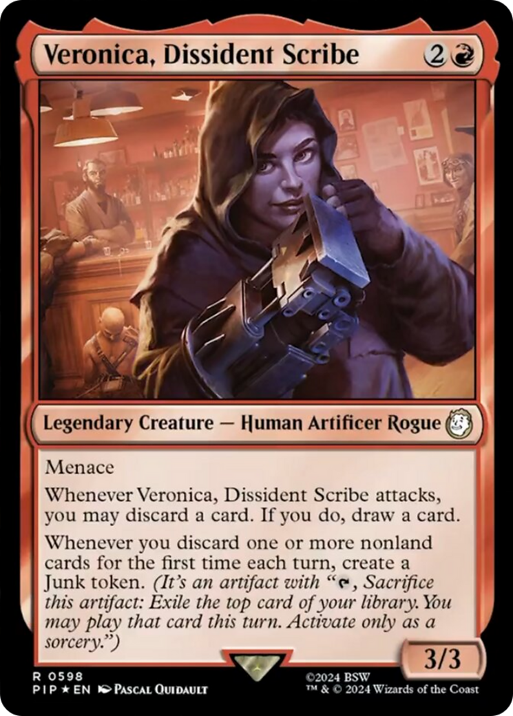 Veronica, Dissident Scribe (Surge Foil) [Fallout] | Dumpster Cat Games